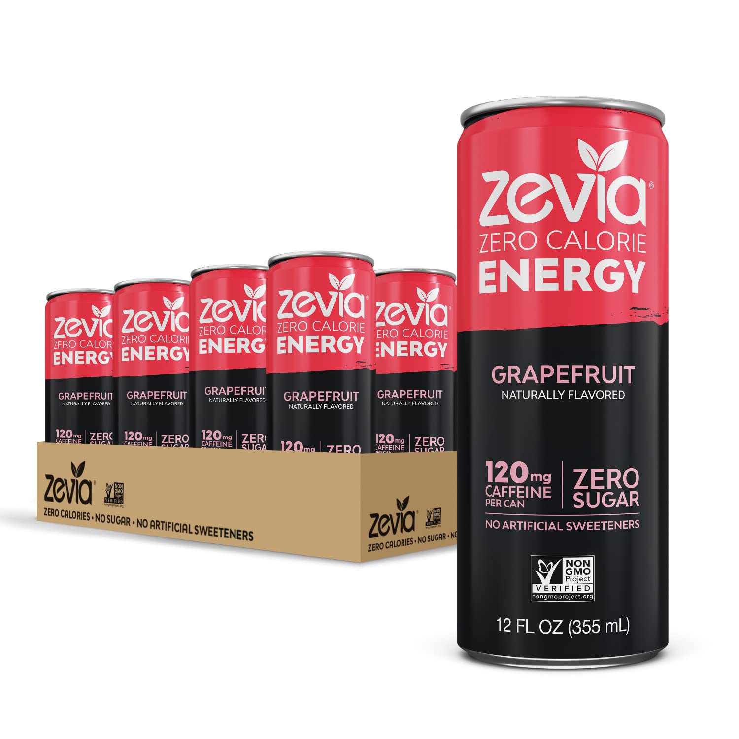 230527212432689_1 Zevia Zero Calorie Energy Drink, 4-Flavor Classic Variety Pack, 12 Fl Oz (Pack of 12) - Image 1